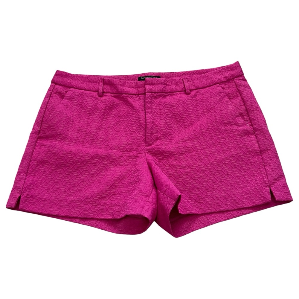Women's Textured Hot Pink Stretch Shorts